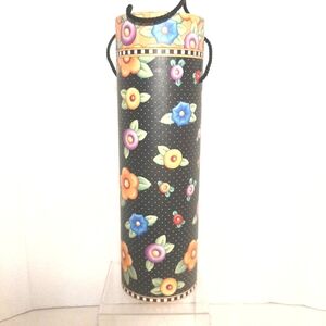 Floral Patterned Black Wine Tote Mary Engelbreit